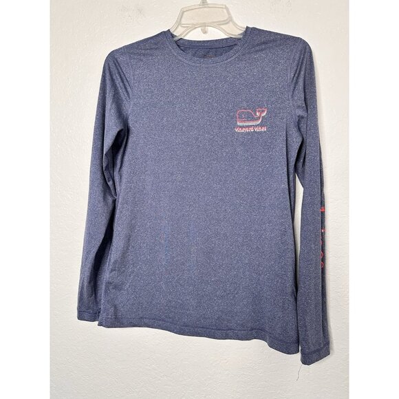 Vineyard Vines Shirt Men's Long Sleeve Size XS Blue Navy Polyester Performance* - Picture 1 of 5